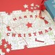 Merry Christmas personalised jigsaw puzzle - Landranger map