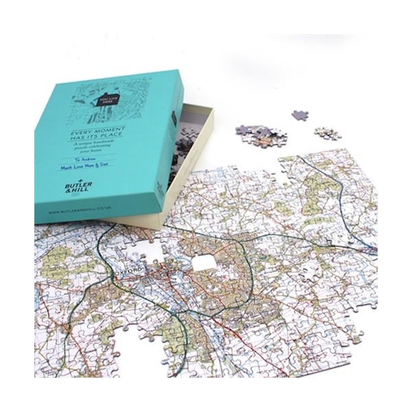 Postcode Jigsaw OS map personalised jigsaw Your Photo Jigsaw
