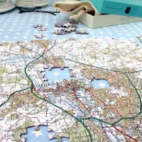 Landranger personalised postcode map jigsaw puzzle - 400 pieces