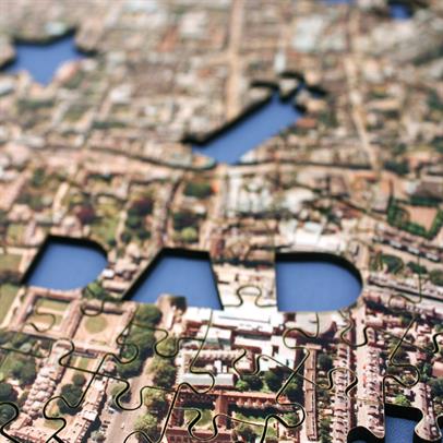 Perfect gift for Fathers Day - a personalised aerial photograph centred on your chosen location and made into a quality 400 piece jigsaw