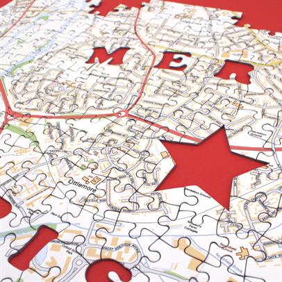 A Landranger map centred on a location of your choice and made into a 400 piece jigsaw puzzle