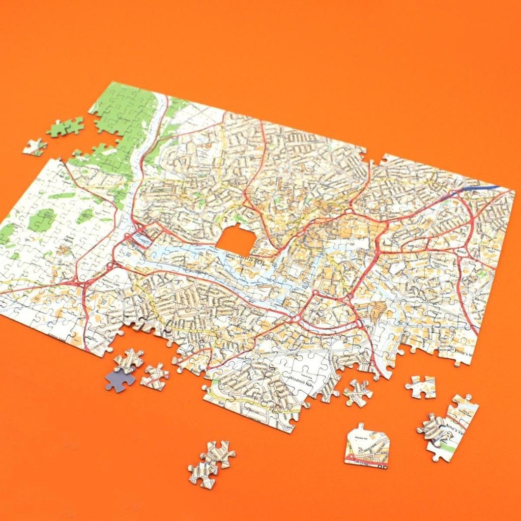 Personalised Jigsaw OS Street View personalised map jigsaw puzzle